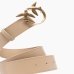 Ремень женский Pinko Love Birds high leather bel 4 см с бронзовой фурнитурой бежевый 100120A0F1D28Q