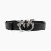 Ремінь жіночий Pinko Love Birds leather belt 3 см з металевою фурнітурою чорний 100125A0F1Z99O