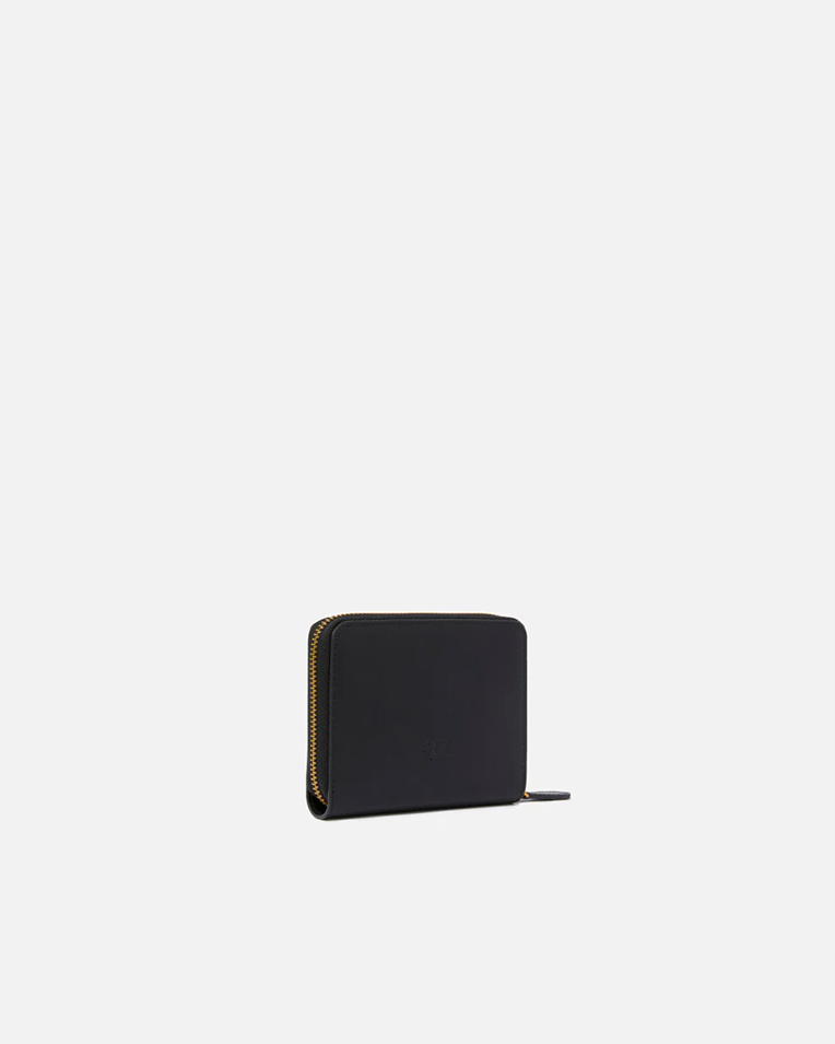 Кошелек женский Pinko Square leather zip-around purse в гладкой коже черный 100249A0F1Z99Q