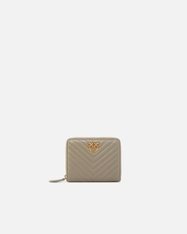 Гаманець жіночий Pinko Square quilted nappa leather zip-around purse в шкірі сірий 100249A0GKI68Q Гаманець жіночий Pinko Square quilted nappa leather zip-around purse в шкірі сірий 100249A0GKI68Q