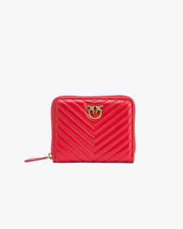 Гаманець жіночий Pinko Taylor Zip-around у стьобаній шкірі червоний 100249A0GKR30Q Гаманець жіночий Pinko Taylor Zip-around у стьобаній шкірі червоний 100249A0GKR30Q