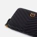 Гаманець жіночий Pinko Square quilted nappa leather zip-around purse в шкірі чорній стьобаній 100249A0GKZ99Q