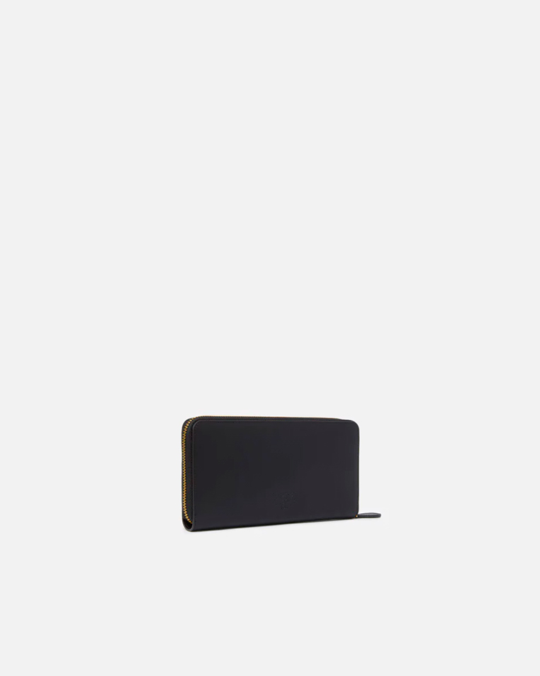 Кошелек женский Pinko Zip-around leather purse в гладкой коже черный 100250A0F1Z99Q