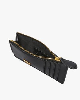 Картхолдер женский Pinko гладкая кожа с логотипом черный 100251A0F1Z99Q