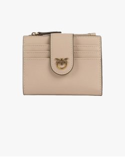 Кошелек женский Pinko гладкая кожа с логотипом бежевый 103610A0F1C50Q