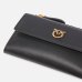 Кошелек женский Pinko Compact гладкая кожа с логотипом черный 103612A0F1Z99Q