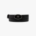 Ремінь жіночий Pinko Round Enamel Leather Belt 2.8 см із чорною фурнітурою чорний 105478A2QLZ99Y