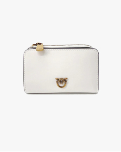 Гаманець жіночий Pinko mini гладка шкіра з логотипом білий 106206A0F1Z15Q
