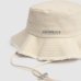 Панама Jacquemus Le Bob Artichaut з логотипом бавовна молочна 213AC002-5001-110