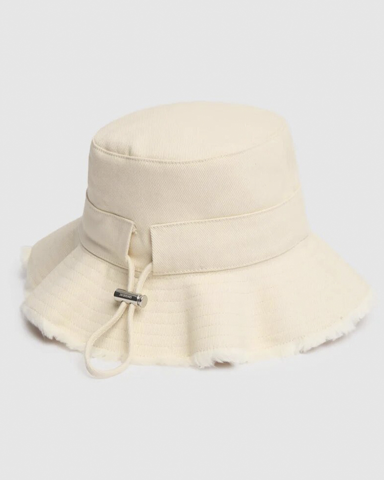 Панама Jacquemus Le Bob Artichaut с логотипом хлопок молочный 213AC002-5001-110