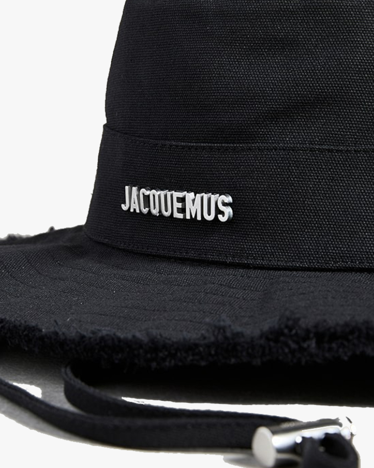 Панама Jacquemus Le Bob Artichaut с логотипом хлопок черный 213AC002-5001-990-W