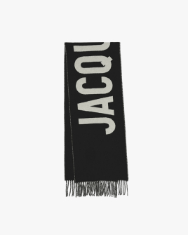 Шарф Jacquemus з натуральної вовни, чорний 226AC435-50007-990