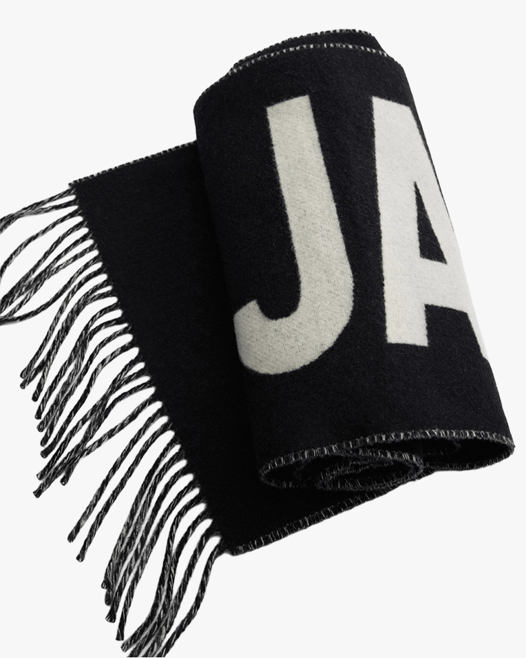 Шарф Jacquemus из натуральной шерсти, черный 226AC435-50007-990