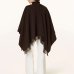 Пончо с поясом женский Max Mara Martora с логотипом шерсть, шоколад 2426736028600-003