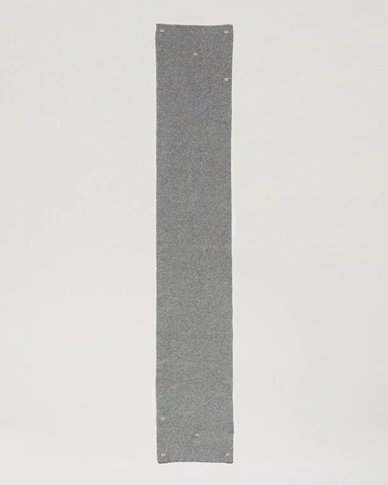 Шарф жіночий Twinset з логотипом Oval T вовна кролика, сірий 242TA4141