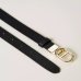 Ремень женский Twinset 2 см двухсторонний с пряжкой Oval T черный, бежевый 251TA4100 12213
