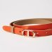 Ремень женский Twinset 2 см двухсторонний с пряжкой Oval T бежевый, оранжевый 251TA4100 12269