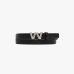 Жіночий ремень Max Mara Awest Leather Belt 2.5 см з металевою фурнітурою чорний 2615501034600
