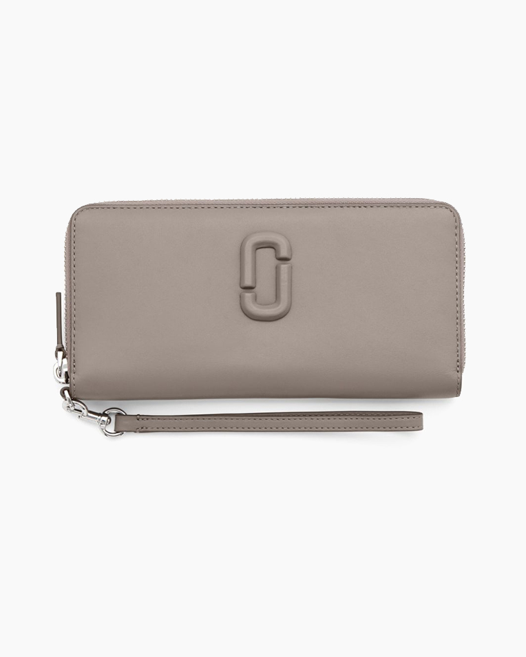 Гаманець жіночий Marc Jacobs The Covered J Marc Continental Wallet у гладкій шкірі сірий 2P4SMP013S02055