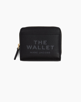 Гаманець жіночий Marc Jacobs The Leather Mini Compact Wallet в чорній зернистій шкірі 2R3SMP044S10001