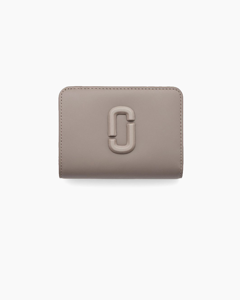 Кошелек женский Marc Jacobs The Covered J Marc Mini в гладкой коже серый 2S4SMP007S02055