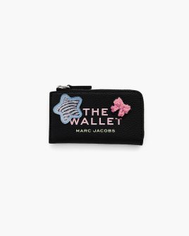 Гаманець жіночий Marc Jacobs Sticker Patch Top Zip Multi Wallet в шкірі чорний з нашивками 2S5SMP013S01 002 Гаманець жіночий Marc Jacobs Sticker Patch Top Zip Multi Wallet в шкірі чорний з нашивками 2S5SMP013S01 002