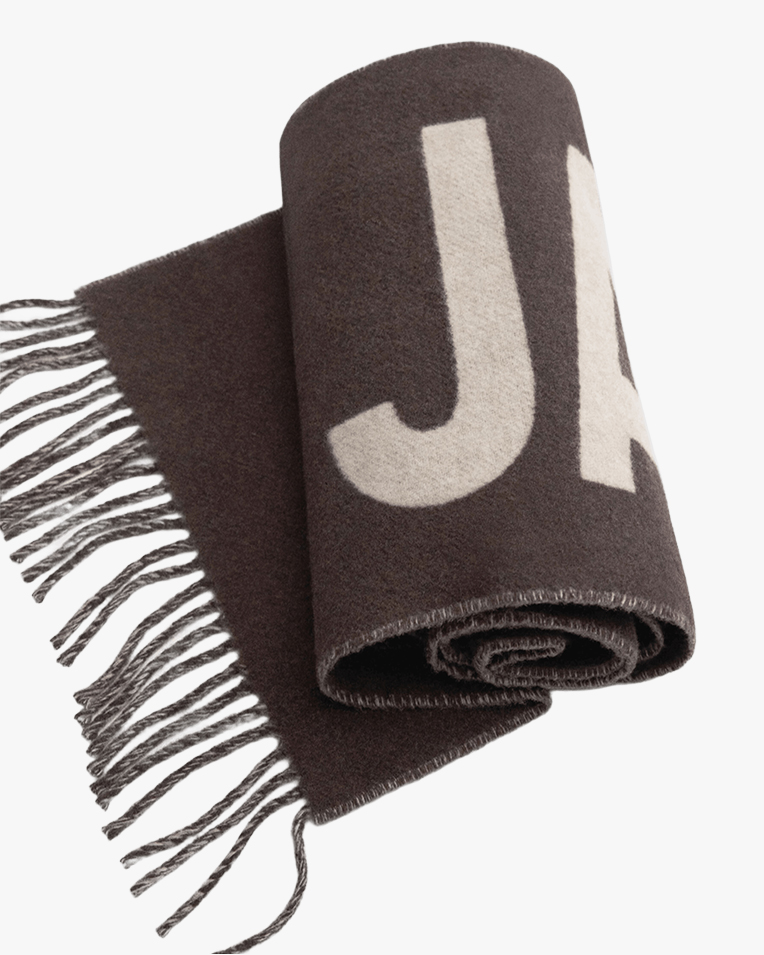 Шарф Jacquemus из натуральной шерсти, коричневый ACU00435AOT4001080