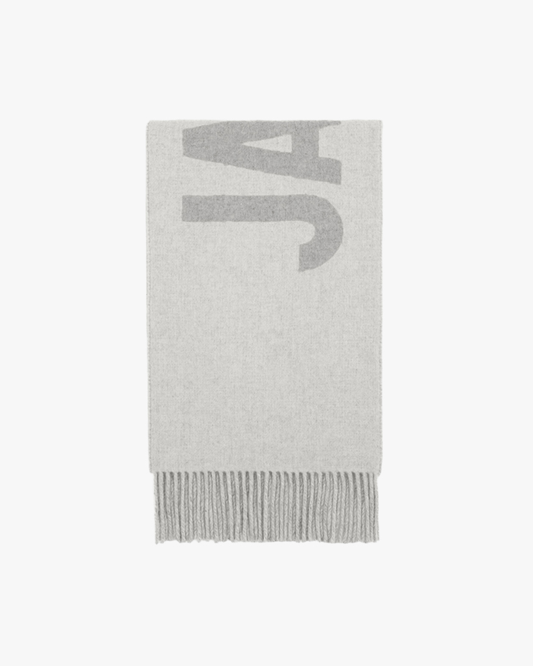 Шарф Jacquemus из натуральной шерсти, светло-серый ACU00435AOT4001950