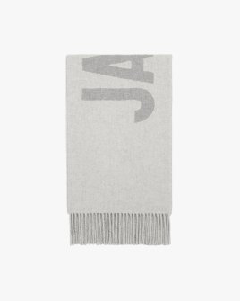 Шарф Jacquemus з натуральної вовни, світло-сірий ACU00435AOT4001950 Шарф Jacquemus з натуральної вовни, світло-сірий ACU00435AOT4001950