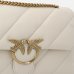 Сумка Pinko Big Love Bag Puff Maxi Quilt через плечо с бронзовой фурнитурой в стеганой коже белая 31x11х21 см 100037A0F2Z14Q