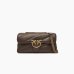 Сумка Pinko Medium Love bag Puff Maxi Quilt через плече з бронзовою фурнітурою в коричневій стьобаній шкірі 28x10х18 см 100038A0F2L74Q