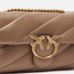 Сумка Pinko Mini Love Bag Puff Maxi Quilt через плече з бронзовою фурнітурою бежевий 15x9х21 см 100039A0F2I68Q