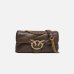 Сумка Pinko Mini Love bag Puff Maxi Quilt через плечо с бронзовой фурнитурой в стеганой коже коричневый 21x15х9 см 100039A0F2L74Q