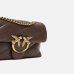Сумка Pinko Mini Love bag Puff Maxi Quilt через плечо с бронзовой фурнитурой в стеганой коже коричневый 21x15х9 см 100039A0F2L74Q