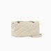 Сумка Pinko Love Puff Mini Cl Sheep Nappa через плече із срібною фурнітурою у стьобаній шкірі біла 21x15х9 см 100039A0F2Z14O