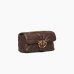 Сумка из стеганой кожи Pinko Love Puff Mini Butterfly Quilt с бронзовой фурнитурой коричневая 21x9х16 см 100039A1EXL74Q