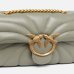 Сумка Pinko Love bag Puff Butterfly mini через плечо с бронзовой фурнитурой в стеганой коже зеленый 21x9х16 см 100039A1EXU84Q