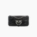 Сумка Pinko Baby Love bag Puff Maxi Quilt через плече зі срібною фурнітурою в чорній стьобаній шкірі 18x6,5х13 см 100040A0F2Z99O