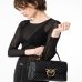Сумка Pinko Classic Lady Love Bag Puff Chevron через плече з бронзовою фурнітурою в чорній стьобаній шкірі 17x8х26 см 100043A0GKZ99Q
