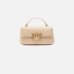 Сумка Pinko Mini Lady Love Bag Puff Chevron через плечо с бронзовой фурнитурой в стеганой коже бежевый 23x15х8 см 100044A0GKC50Q