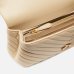 Сумка Pinko Mini Lady Love Bag Puff Chevron через плечо с бронзовой фурнитурой в стеганой коже бежевый 23x15х8 см 100044A0GKC50Q