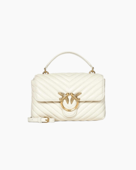 Сумка Pinko Love Lady Міні Cl Sheep Nappa Chevron через плече з бронзовою фурнітурою в стьобаній шкірі білий 23х16х8 см 100044A0GKZ14Q Сумка Pinko Love Lady Міні Cl Sheep Nappa Chevron через плече з бронзовою фурнітурою в стьобаній шкірі білий 23х16х8 см 100044A0GKZ14Q