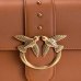 Сумка Pinko Love Bag One Classic через плече із бронзовою фурнітурою в гладкій шкірі бежевий 27x7х17 см 100053A0F1L48Q