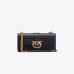 Сумка Pinko Classic Love Bag One Simply через плече з бронзовою фурнітурою у гладкій шкірі чорна 17x7х27 см 100053A0F1Z99Q