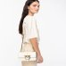 Сумка Pinko Mini Love Bag One Simply через плечо с бронзовой фурнитурой в гладкой коже белый 14x6х21 см 100059A0F1Z14Q