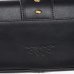 Сумка Pinko Pocket Love Bag One Simply через плечо с бронзовой фурнитурой в гладкой коже черная 12x3х20 см 100061A0F1Z99Q