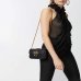 Сумка Pinko Pocket Love Bag One Simply через плечо с бронзовой фурнитурой в гладкой коже черная 12x3х20 см 100061A0F1Z99Q