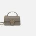 Сумка Pinko Love Bag One Top Handle через плече з бронзовою фурнітурою в гладкій шкірі сіра 15x5х20 см 100071A0F1I68Q