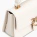 Сумка Pinko Mini Love Bag One Top Handle Light Simply через плечо с бронзовой фурнитурой в гладкой коже белый 15x7х21 см 100071A0F1Z14Q