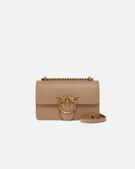 Сумка Pinko Mini Love Bag One Simply через плече з бронзовою фурнітурою в гладкій шкірі бежевий 21x14х6 см 100074A0F1D01Q Сумка Pinko Mini Love Bag One Simply через плече з бронзовою фурнітурою в гладкій шкірі бежевий 21x14х6 см 100074A0F1D01Q
